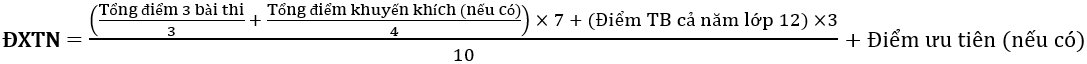 CÁCH TÍNH ĐIỂM XÉT TỐT NGHIỆP ĐỐI VỚI GIÁO DỤC THƯỜNG XUYÊN (GDTX)